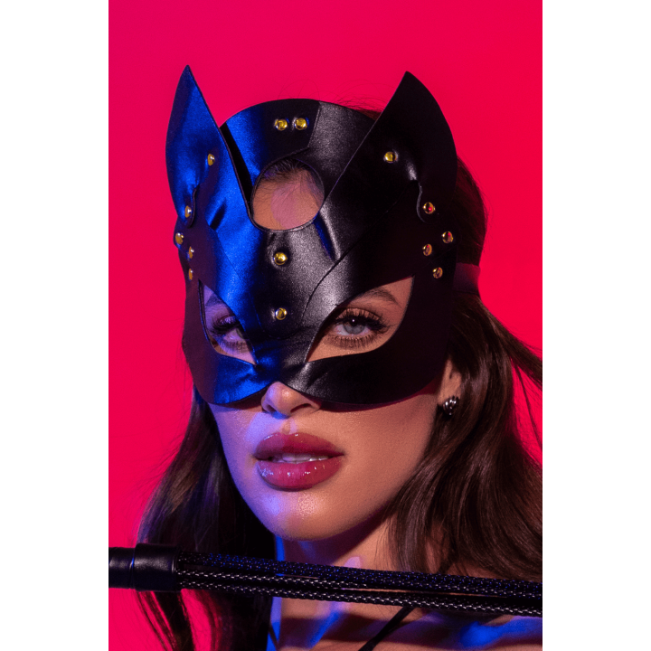 Masque félin en faux cuir - Mapalé