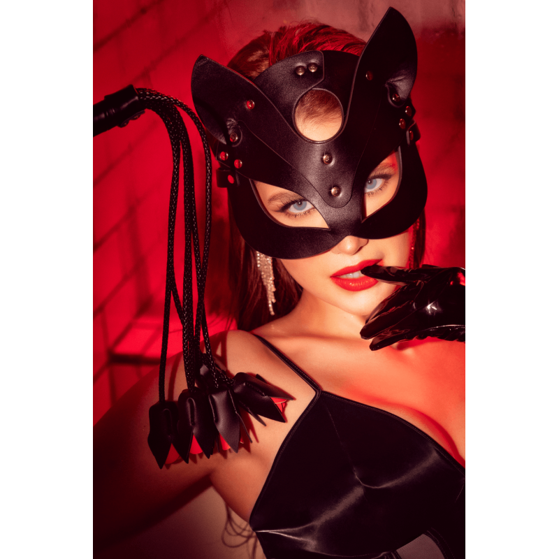 Masque félin en faux cuir - Mapalé