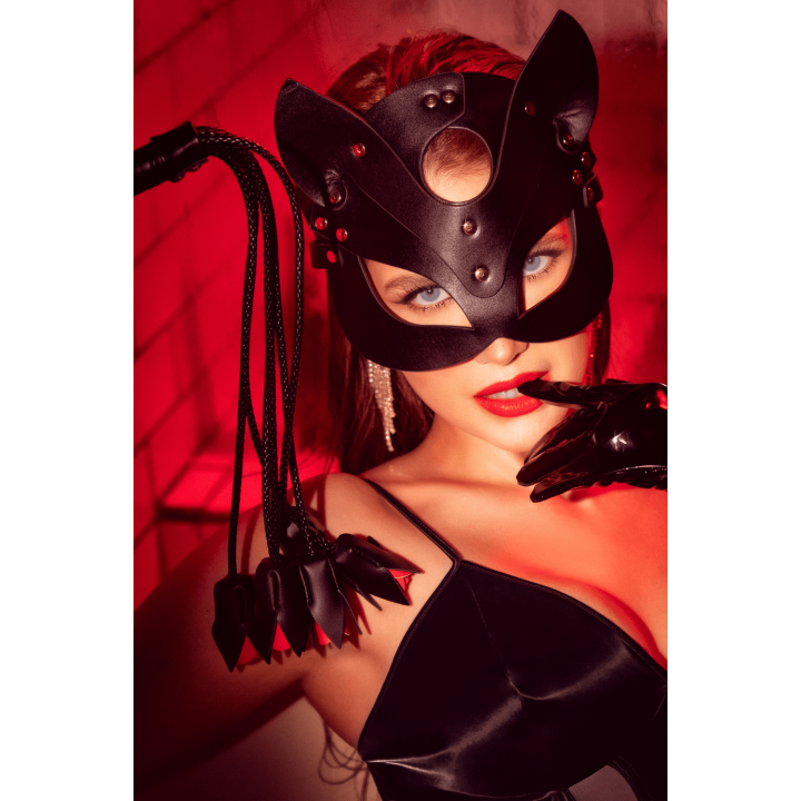 Masque félin en faux cuir - Mapalé