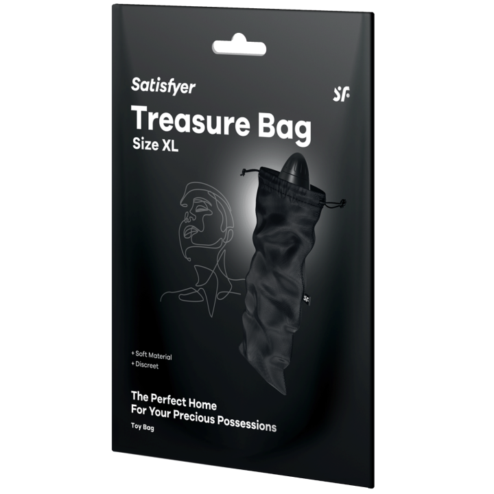 Sac de rangement sextoys noir taille L Treasure Bag Satisfyer
