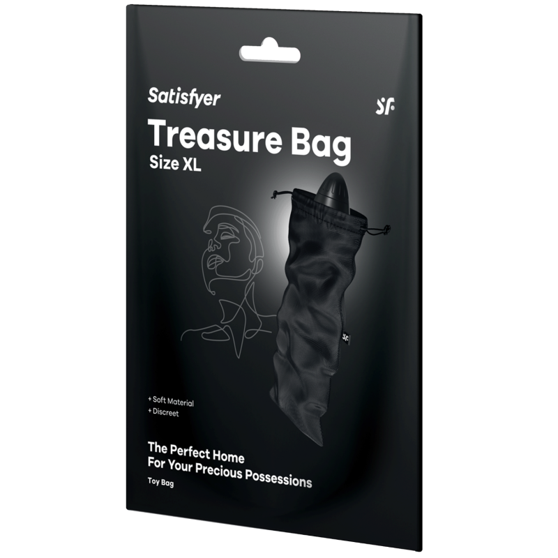 Sac de rangement sextoys noir taille L Treasure Bag Satisfyer