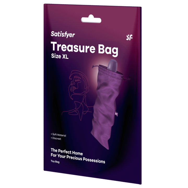 Sac de rangement sextoys violet taille XL Treasure Bag Satisfyer