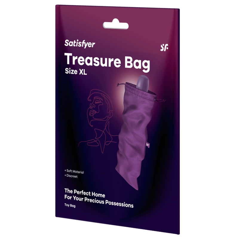 Sac de rangement sextoys violet taille XL Treasure Bag Satisfyer