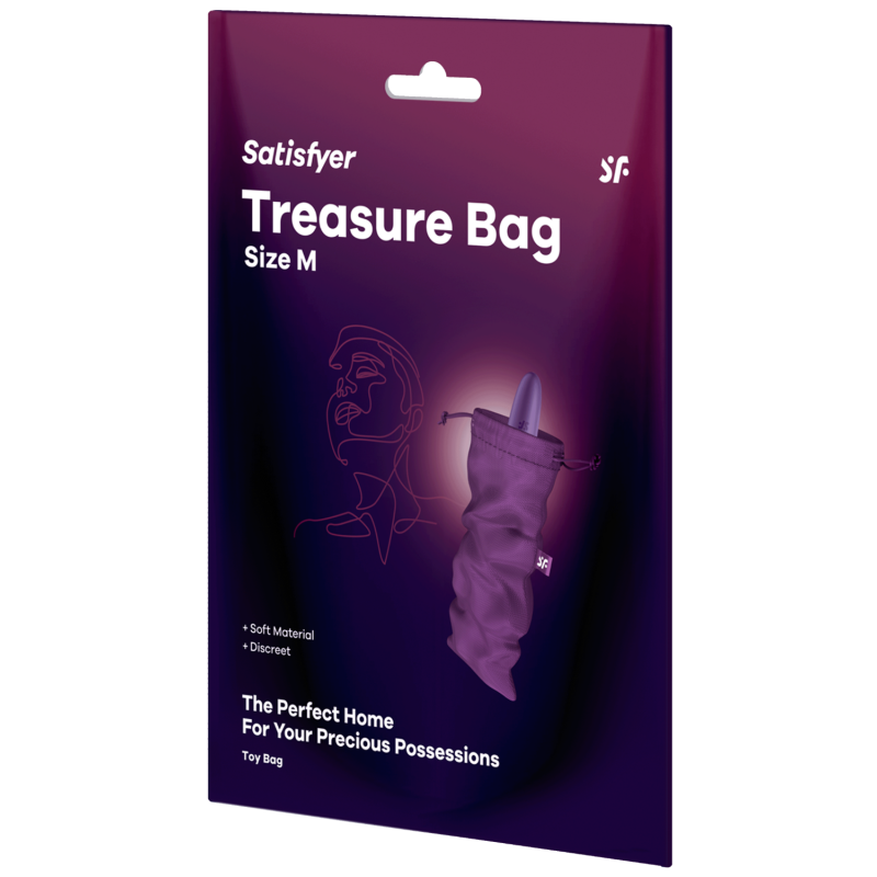 Sac de rangement sextoys violet taille M Treasure Bag Satisfyer