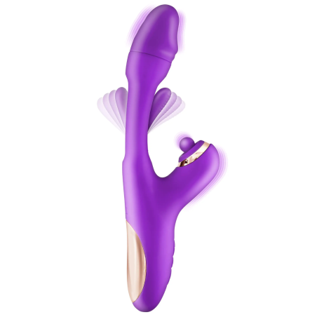 Vibromasseur rabbit 3-en-1 avec tapotements Joyfully