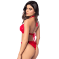 Ensemble sexy 2 pièces en dentelle romantique avec haut et string assorti