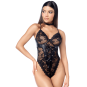 Body sexy en dentelle avec laçage avant et tour de cou
