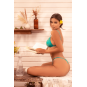 Ensemble sexy 2 pièces en dentelle extensible