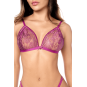 Ensemble sexy 2 pièces en dentelle satinée