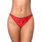 String sexy rouge en dentelle avec chaînes
