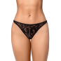 String sexy noir en dentelle avec chaînes