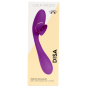 Stimulateur Clitoridien avec langue &amp; Vibromasseur Point G 2-en-1 DISA Violet Cœur Ardent