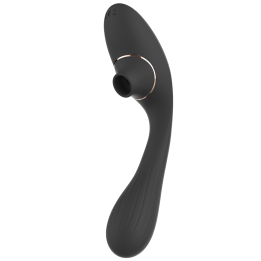 Stimulateur Clitoridien &amp; Vibromasseur Point G 2-en-1 DINA Noir