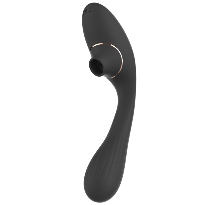Stimulateur Clitoridien &amp; Vibromasseur Point G 2-en-1 DINA Noir