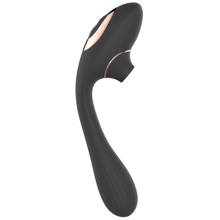 Stimulateur Clitoridien &amp; Vibromasseur Point G 2-en-1 DINA Noir