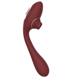 Stimulateur Clitoridien &amp; Vibromasseur Point G 2-en-1 DINA Bordeaux