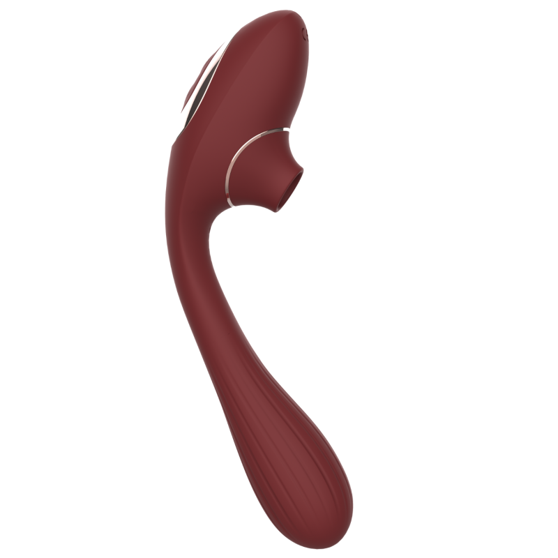 Stimulateur Clitoridien &amp; Vibromasseur Point G 2-en-1 DINA Bordeaux