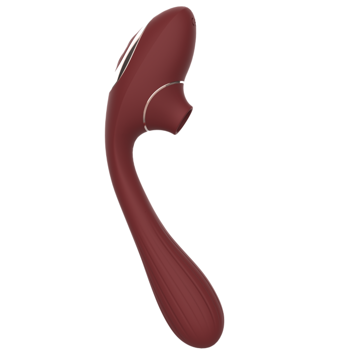 Stimulateur Clitoridien &amp; Vibromasseur Point G 2-en-1 DINA Bordeaux