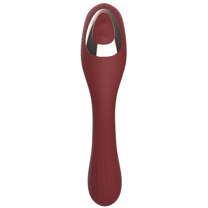 Stimulateur Clitoridien &amp; Vibromasseur Point G 2-en-1 DINA Bordeaux