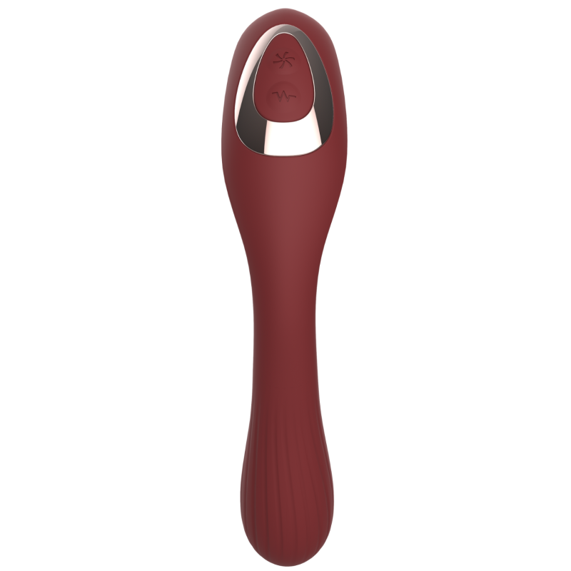Stimulateur Clitoridien &amp; Vibromasseur Point G 2-en-1 DINA Bordeaux