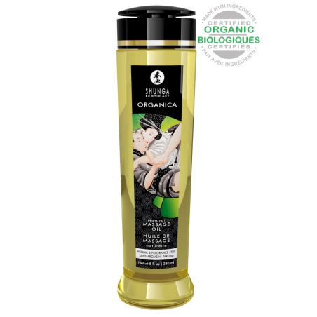 Huile de Massage Organica Sans Parfum 240 ml Shunga