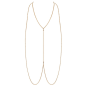 Chaîne de corps dorée avec strass
