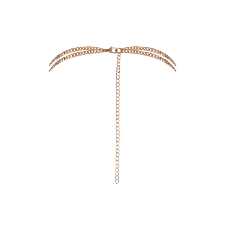 Chaîne de corps dorée avec strass