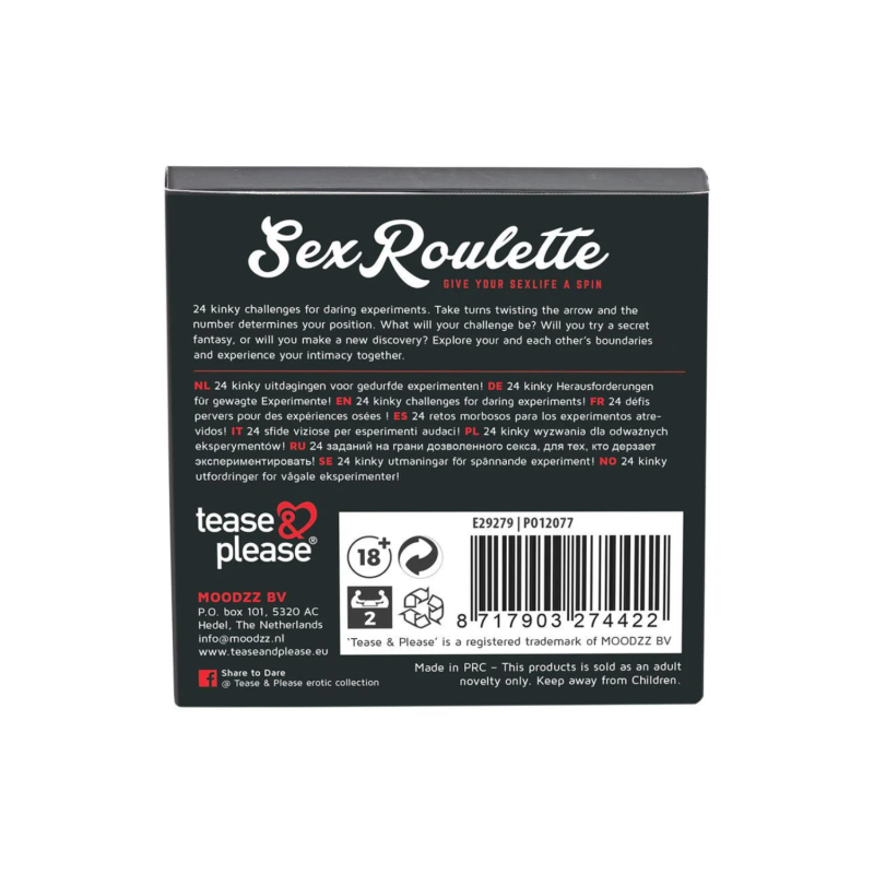 Jeu "Sex Roulette" 24 défis pervers