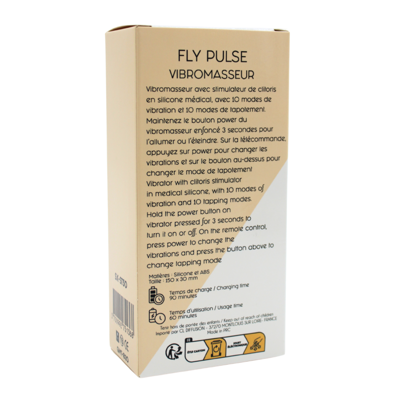 Vibromasseur FLY PULSE Papillon à Double Action Télécommandé