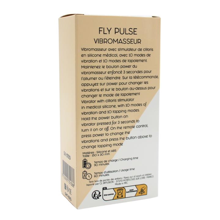 Vibromasseur FLY PULSE Papillon à Double Action Télécommandé