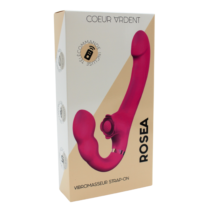Vibromasseur ROSEA Strap-on Triple Action Télécommandé