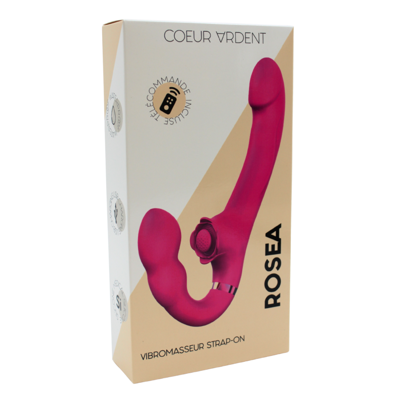 Vibromasseur ROSEA Strap-on Triple Action Télécommandé