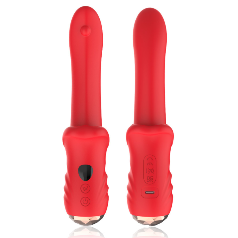 Vibromasseur Rouge Ultra-Souple KISS