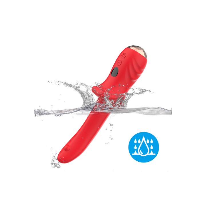 Vibromasseur Rouge Ultra-Souple KISS