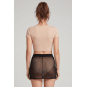 Jupe noire en résille transparente Maya
