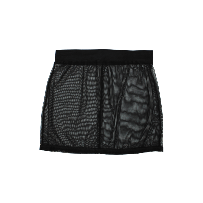 Jupe noire en résille transparente Maya