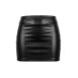 Jupe noire en simili cuir mat Sifia