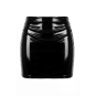 Jupe noire en simili cuir avec zip Lara