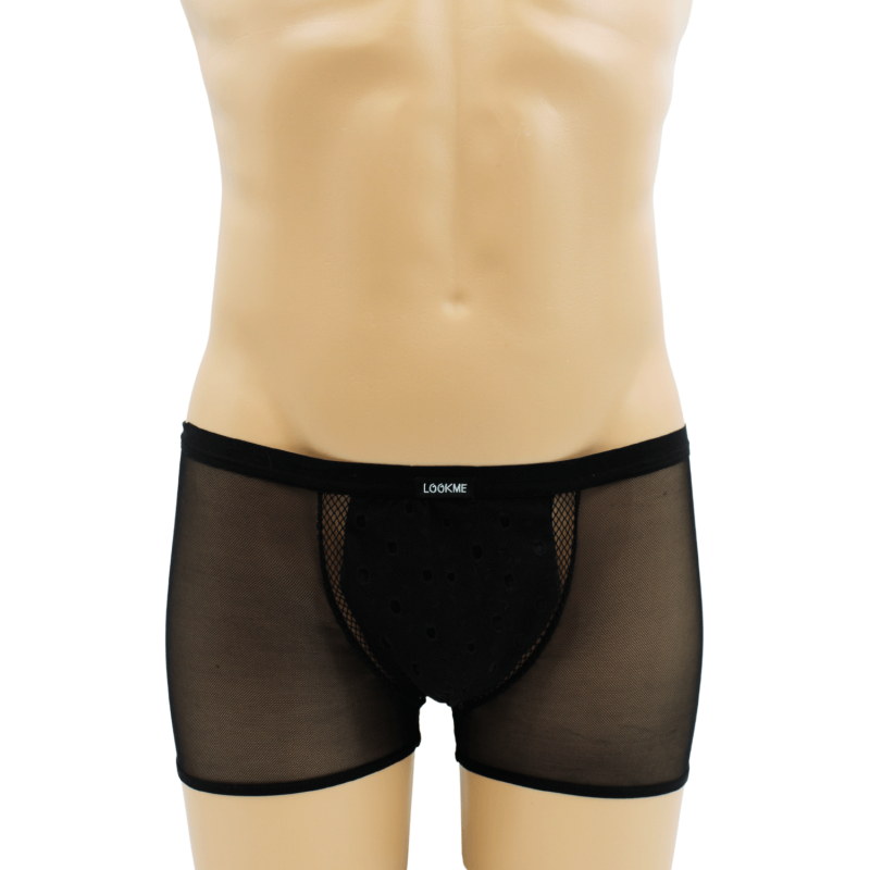 Boxer noir semi opaque