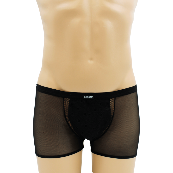 Boxer noir semi opaque