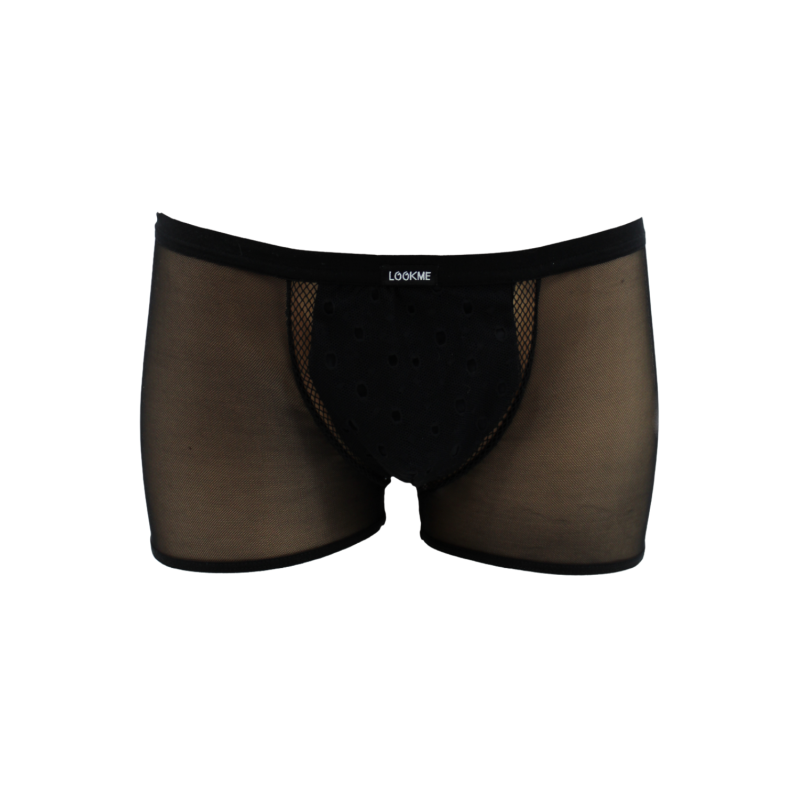 Boxer noir semi opaque