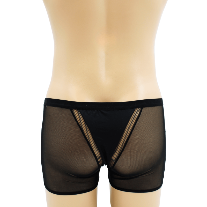 Boxer noir semi opaque