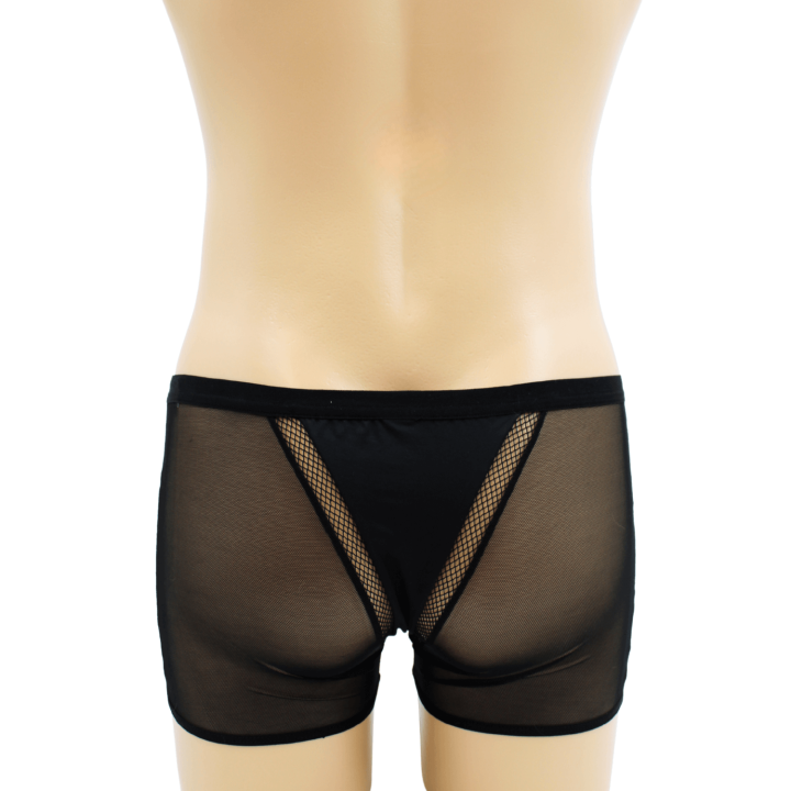 Boxer noir semi opaque