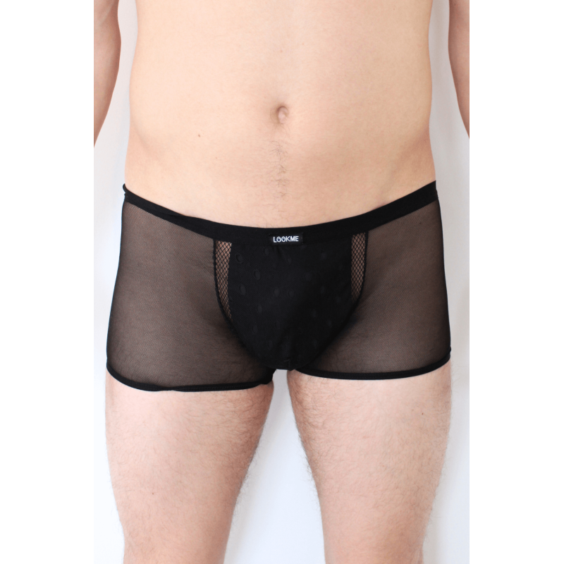 Boxer noir semi opaque