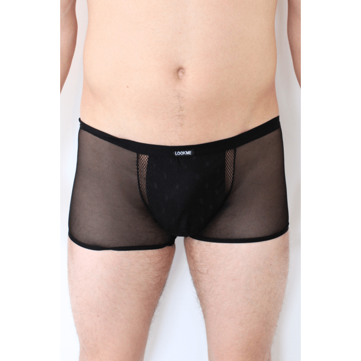 Boxer noir semi opaque