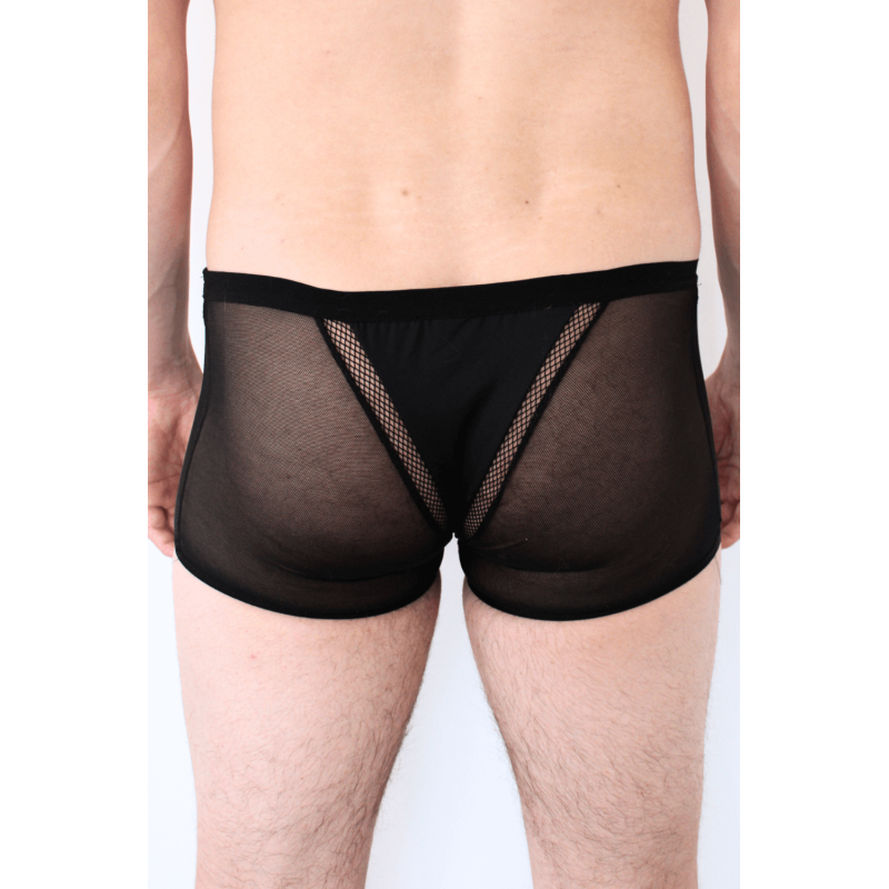 Boxer noir semi opaque