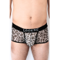 Boxer en résille imprimé léopard gris