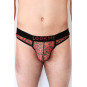String en résille imprimé léopard rouge