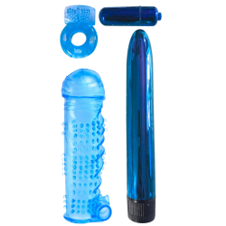Coffret 4 sextoys bleu Classix