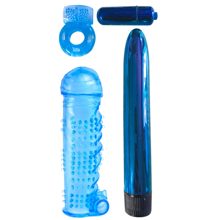 Coffret 4 sextoys bleu Classix